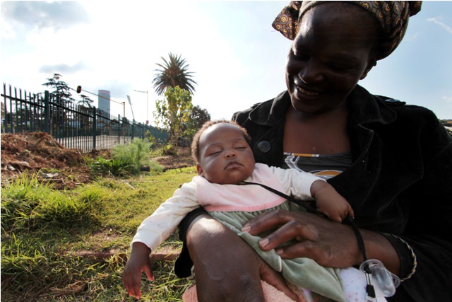 Mama Refiloe in the garden at 2011