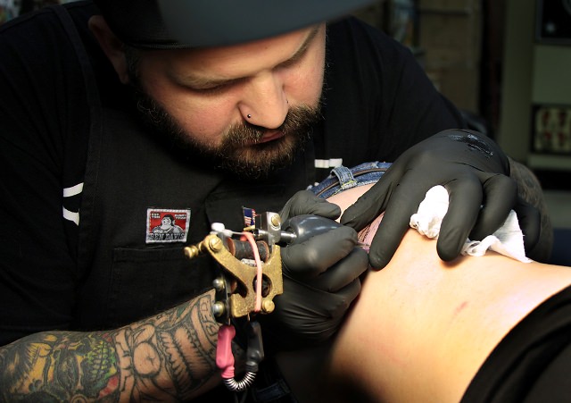 claire tattoo in progress