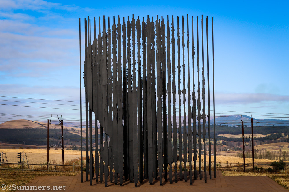 Nelson Mandela Capture Site sculpture up close