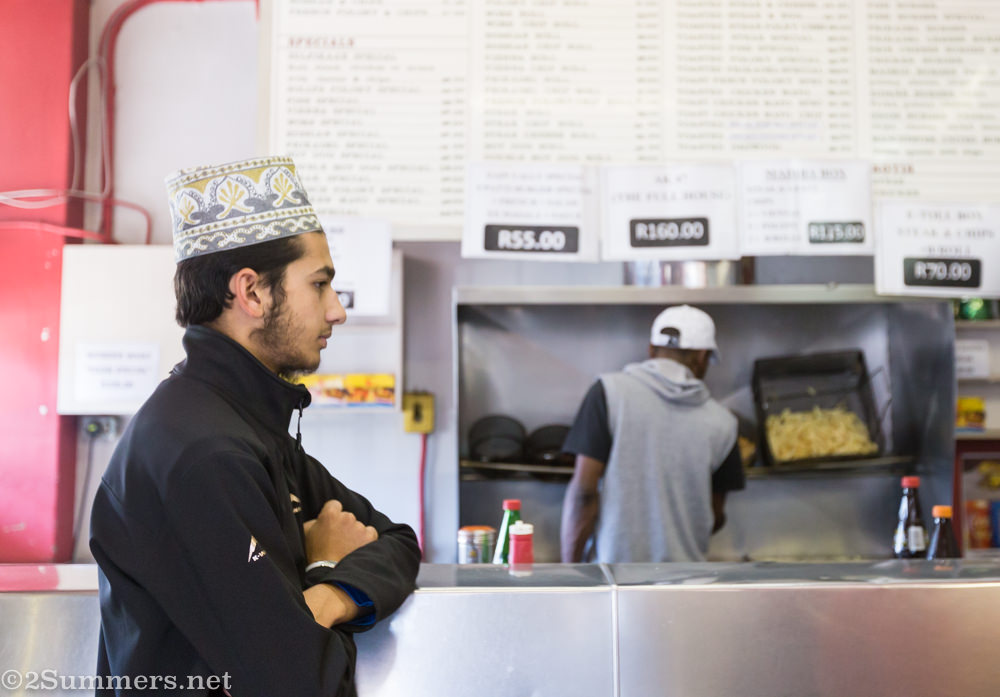 Man waiting in Solly's Corner