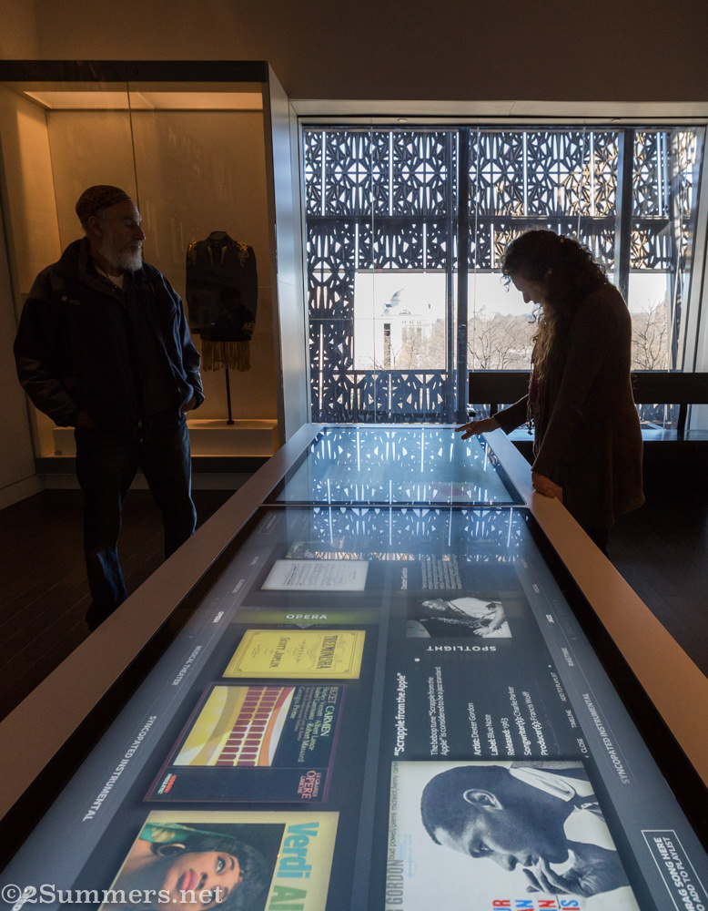 Music section of culture gallery in African American Museum