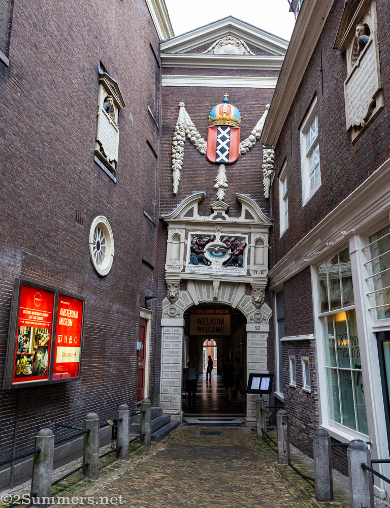 Leaning building in Amsterdam