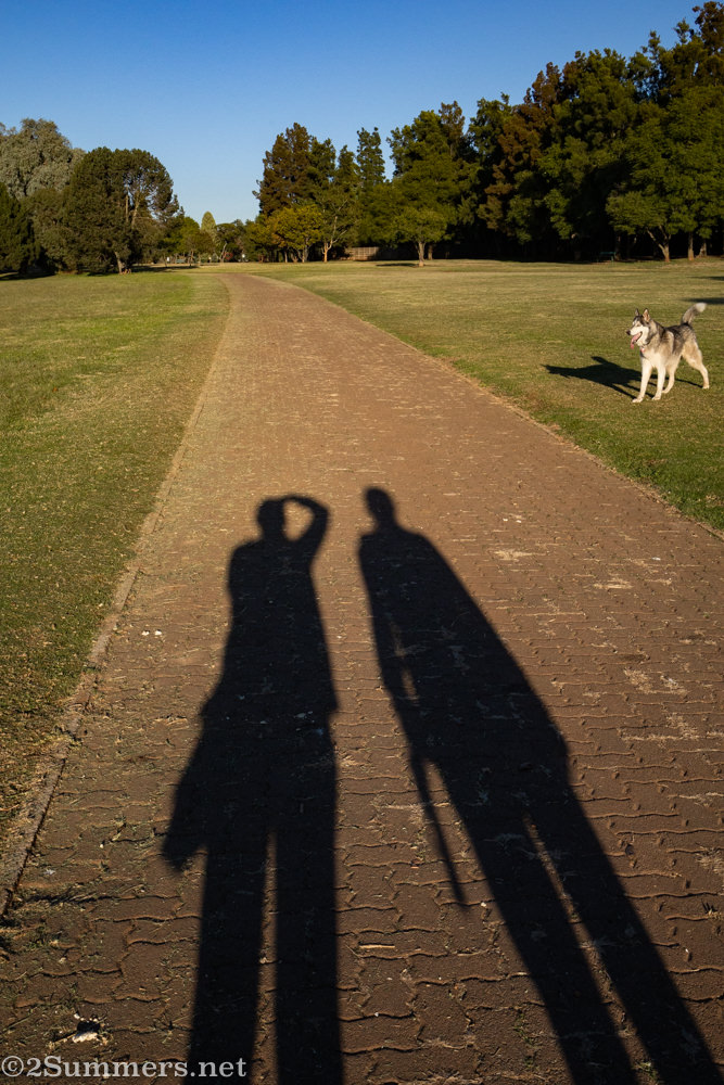 Walking Emmarentia Dam to practice for Walk the Talk