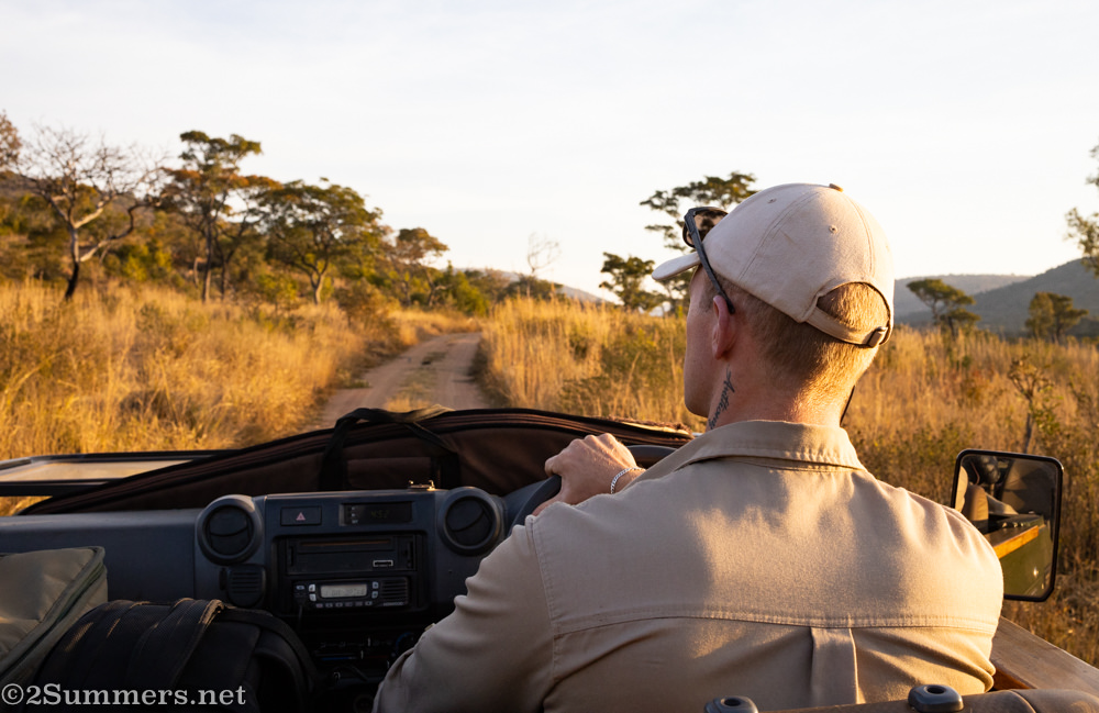 Out on a game drive with Mhondoro.