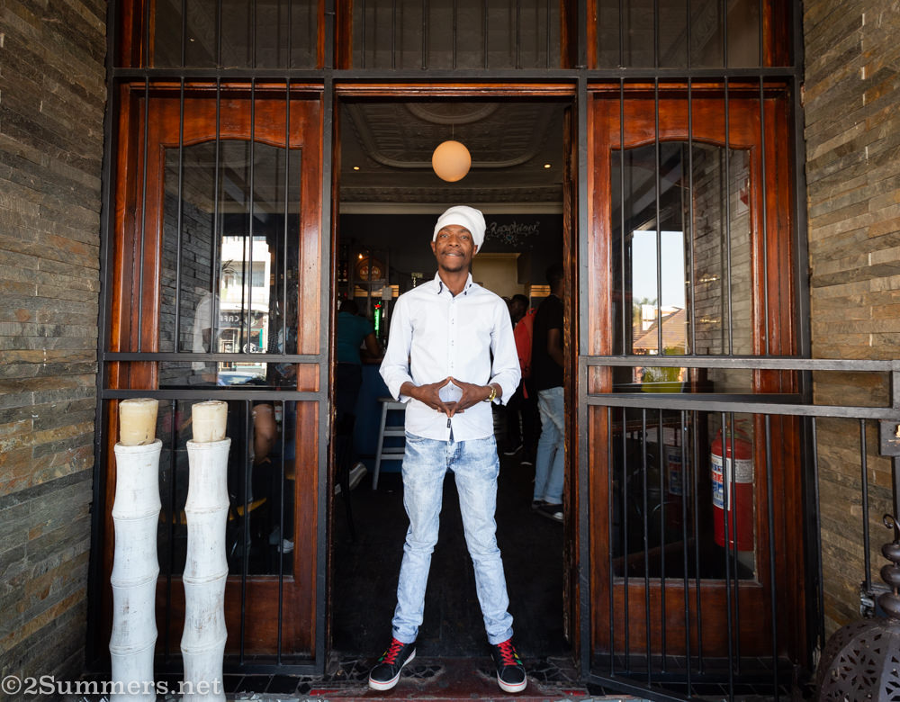 Peacamaker Fibaza, chef and manager at Reception.