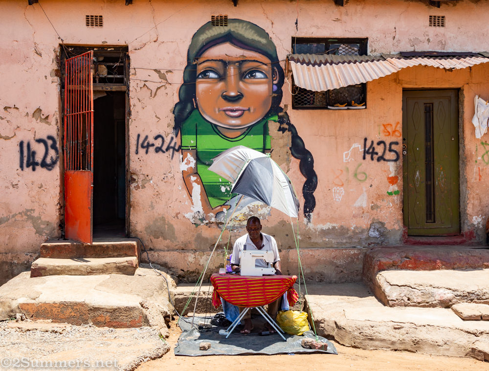 Tailor working hard in Kliptown