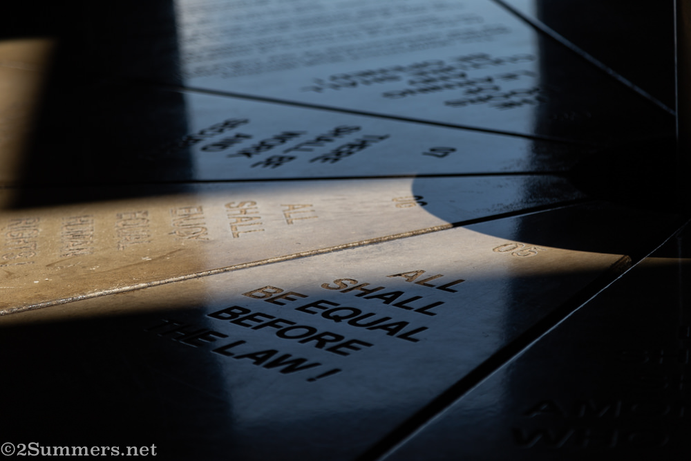 Inside the Freedom Charter monument