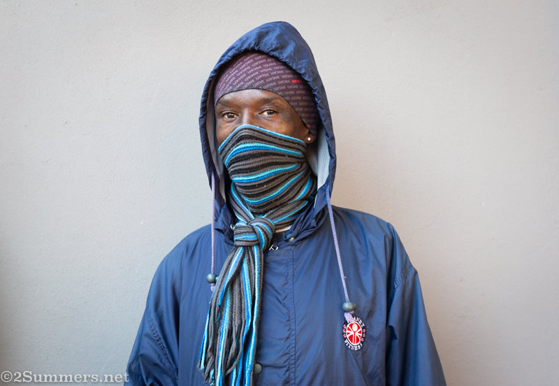 Portrait of a man waiting for food