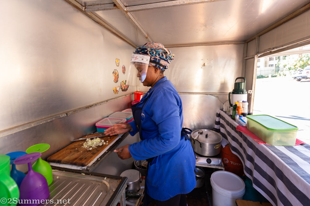 Mbali in her trailer