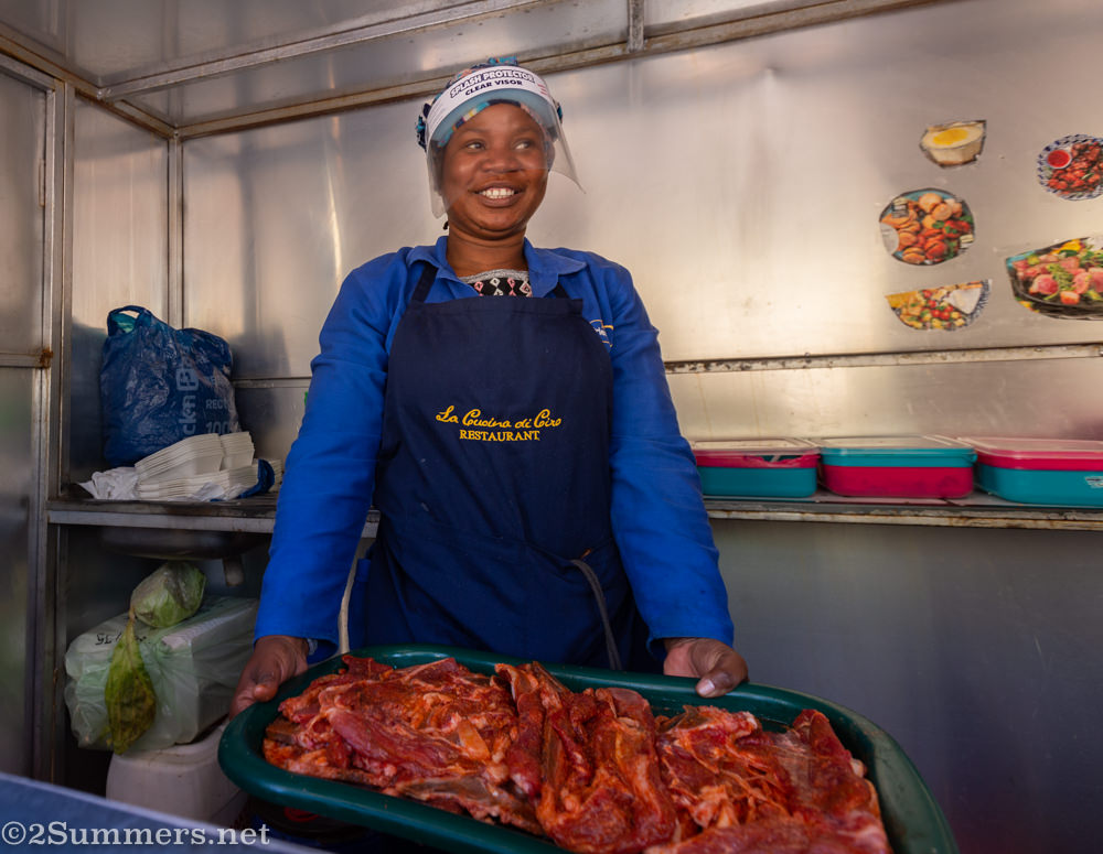 Mbali hustling in her food stall