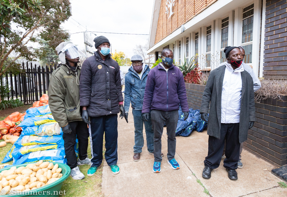 Food-packing volunteers