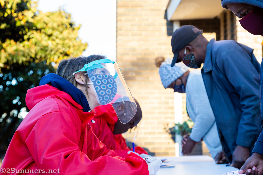 Lucy at the food program
