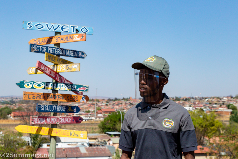 Lebo's guide Lerato at the beginning of our tour
