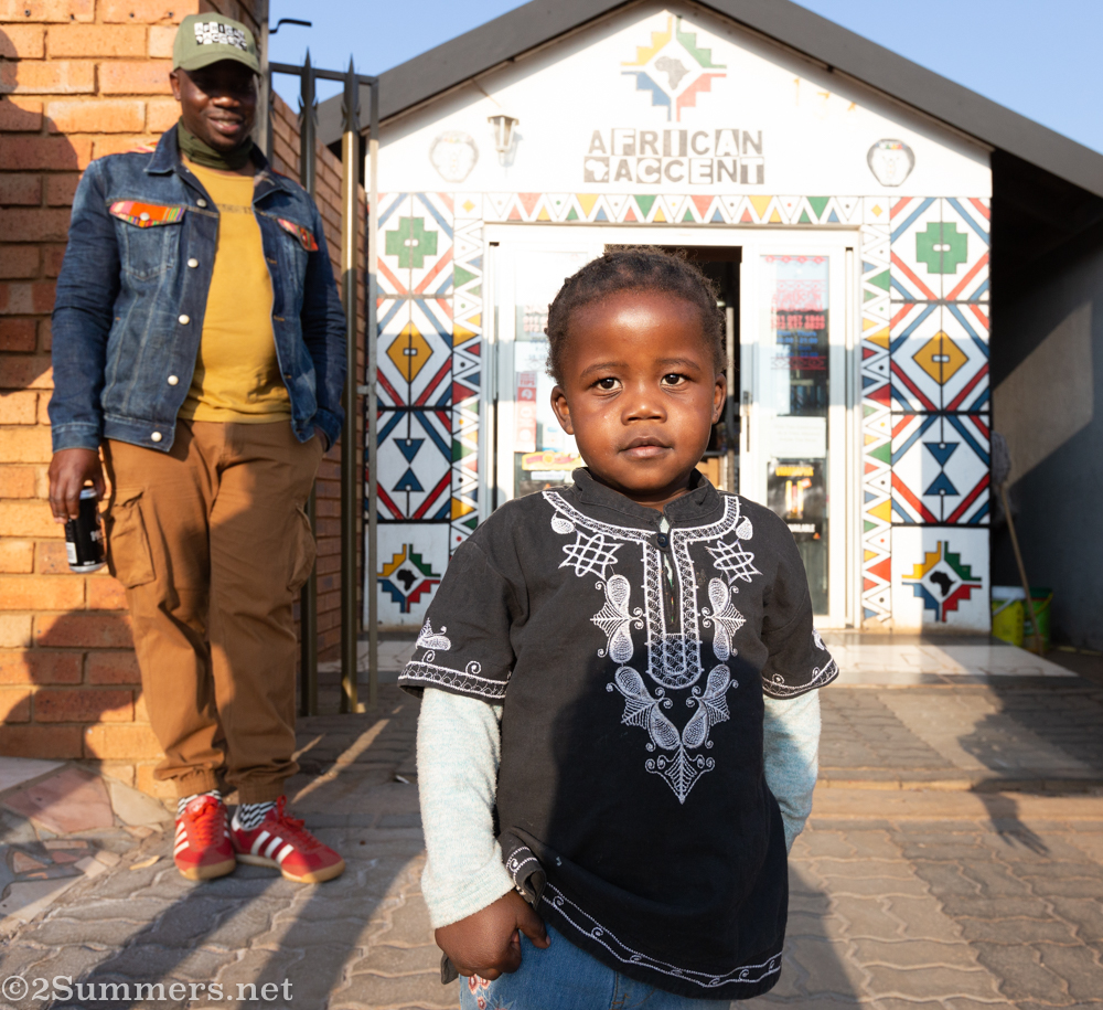 Tshiamo and Bongani at the African Accent Spaza Shop in Katlehong