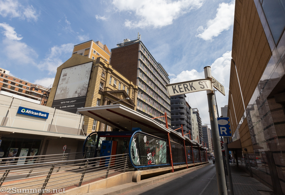Kerk Street sign in downtown Joburg