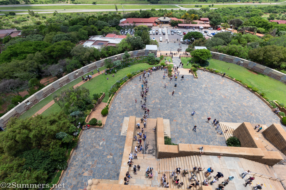 People waiting to get inside the Voortrekker Monument