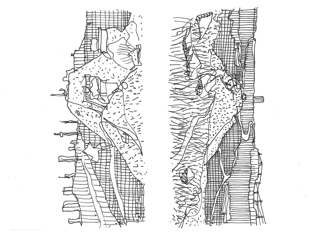 Thorsten's sketch of Joburg from Linksfield Ridge