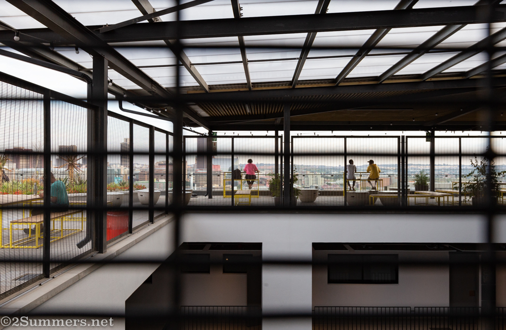 Looking across roof deck at 56 Jorissen St.