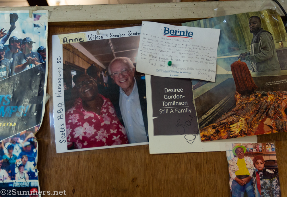 Photo of Bernie Sanders at Scott's