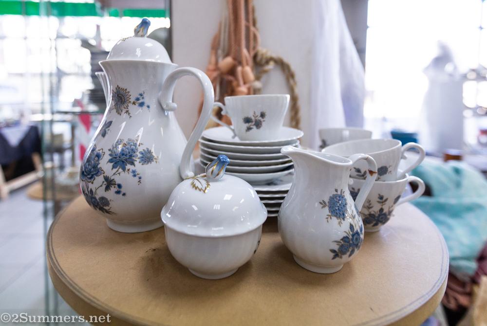 Tea set at Stepping Stone Charity Shop