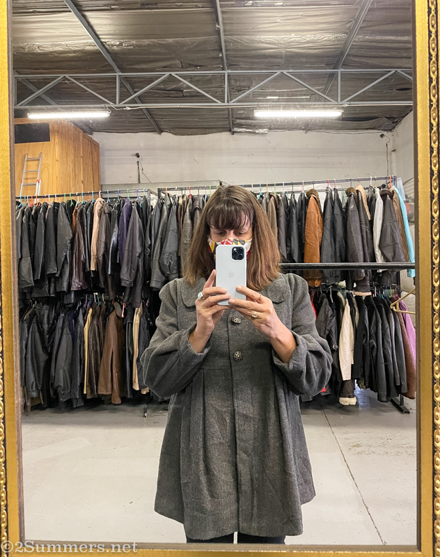 Heather in a Cheapside coat