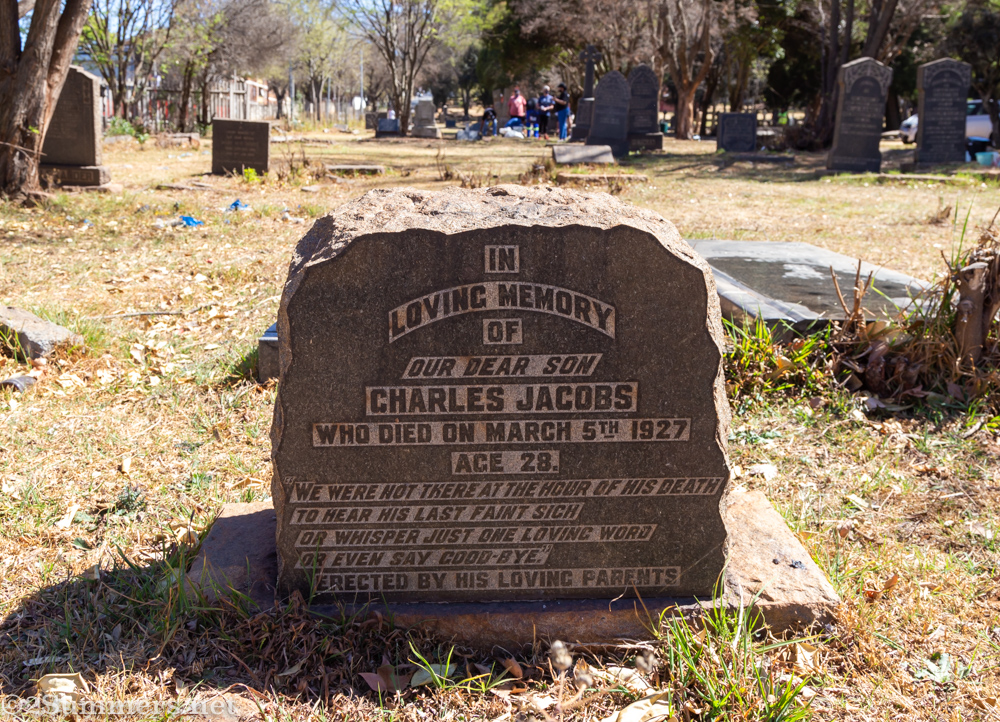 Headstone in the cemetery