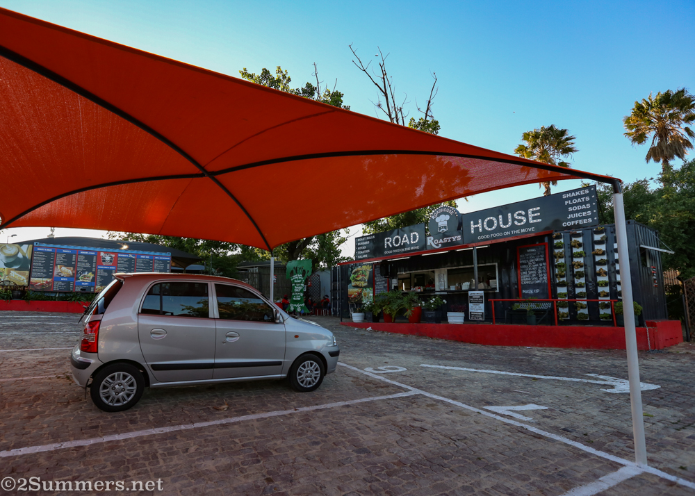 Heather's car at Roasty's Roadhouse in Fourways