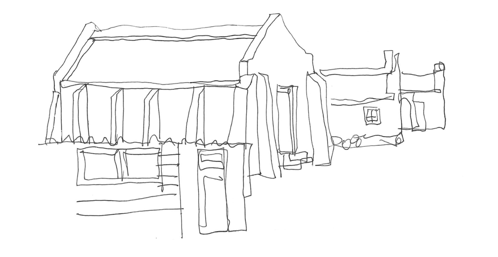 Thorsten's sketch of Kassiesbaai community hall