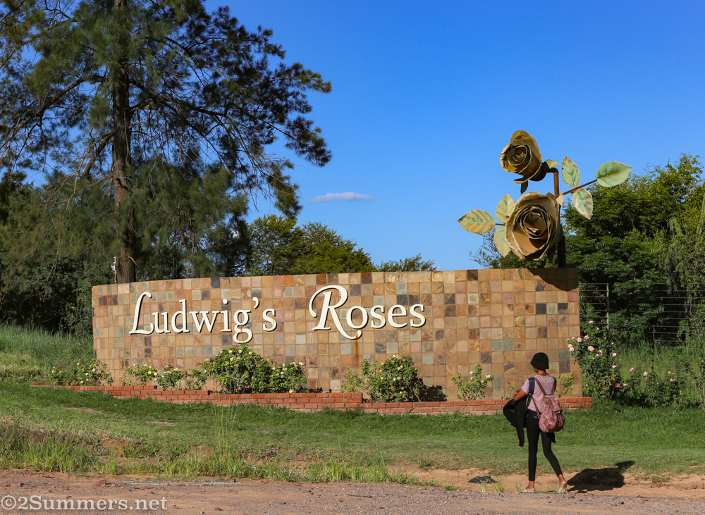 Entrance to Ludwig's Roses north of Pretoria