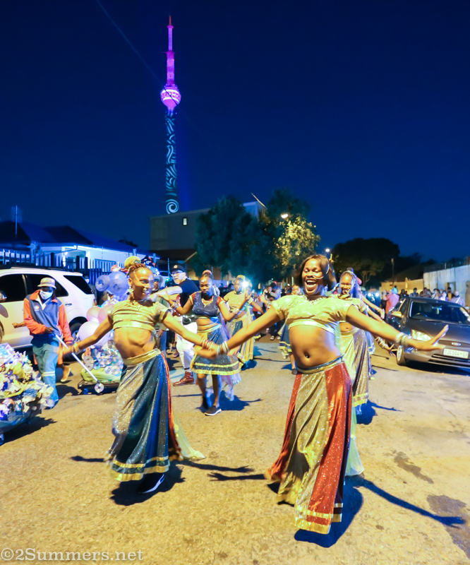 Joyous dancers at the Brixton Light Festival