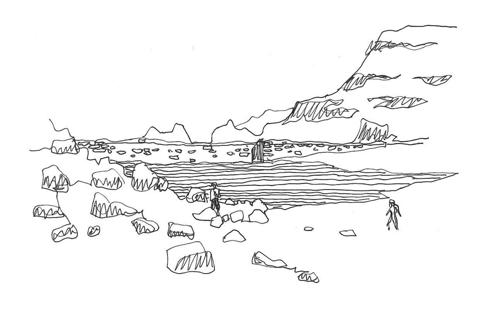 Thorsten's sketch of Hely-Hutchinson Dam