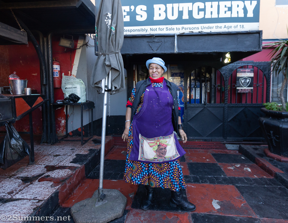 Lady working at Joe's Butchery