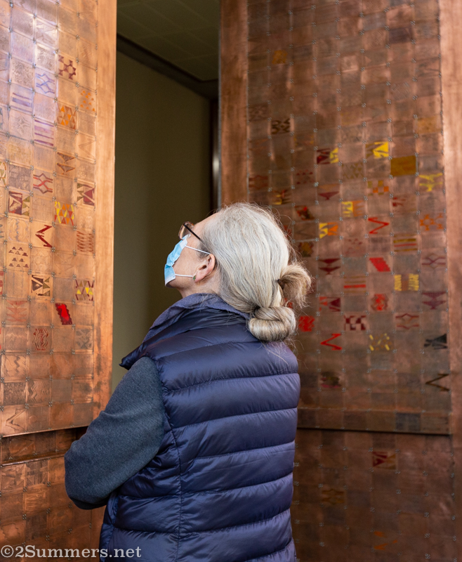 Inspecting the concourt doors