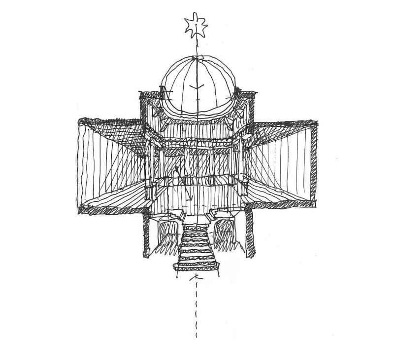 Thorsten's sketch of the Rand Club
