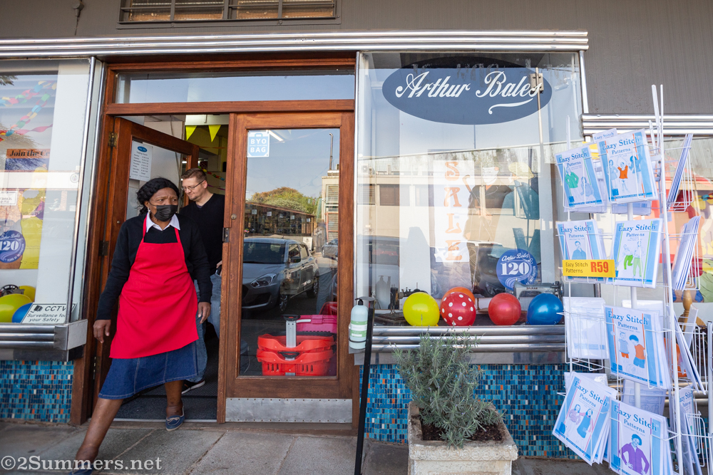 Busy salesperson at Arthur Bales