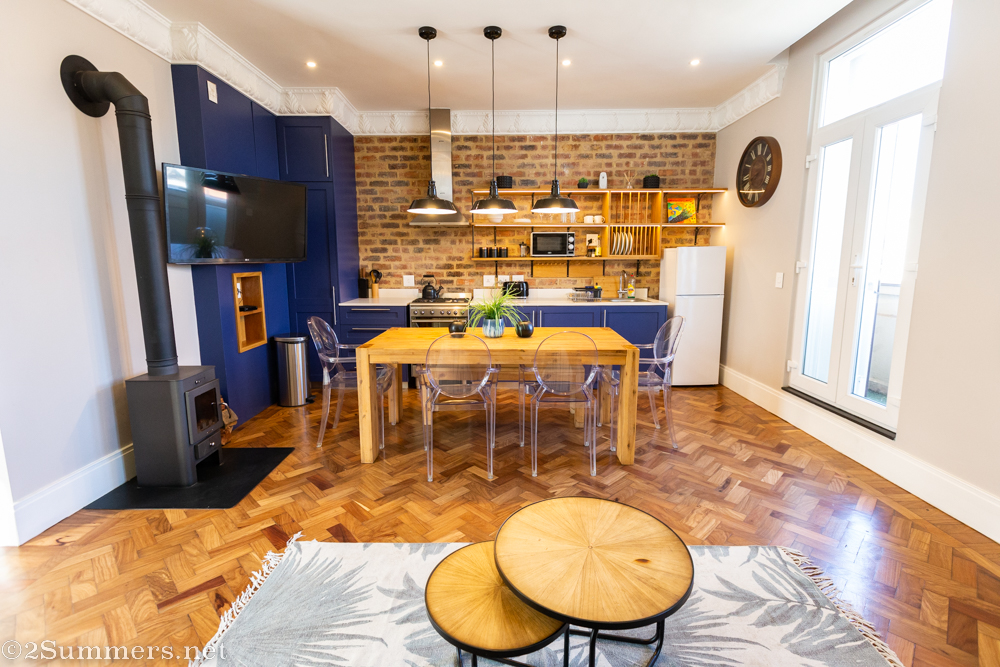 Lounge and kitchen at African Penthouses