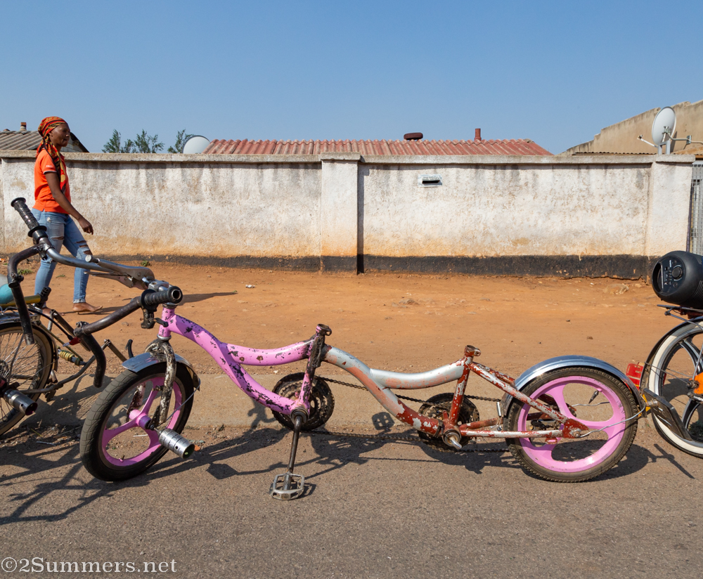 Pink low-rider bike