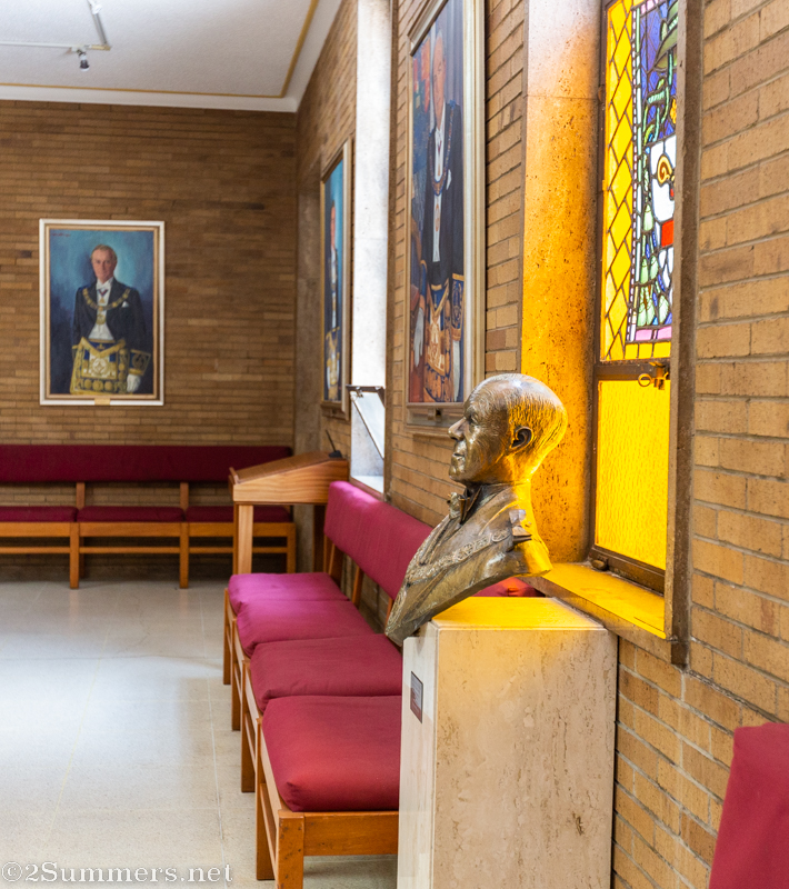 Stained glass in Freemasons' Hall