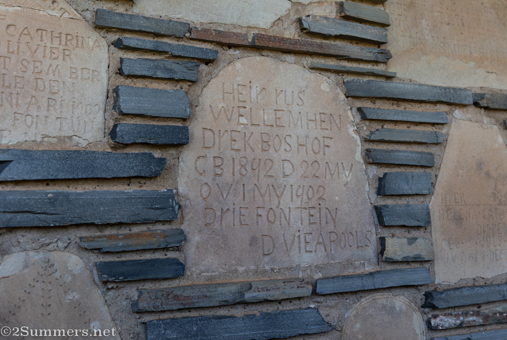 Gravestone at concentration camp cemetery