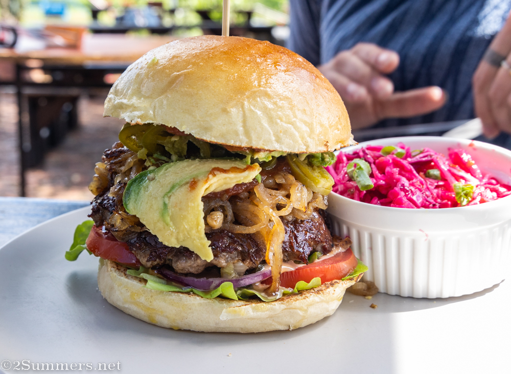 Beef burger from Bev's