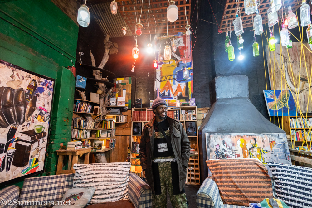 Xolile 'X' Mahinda inside the Black Power Station