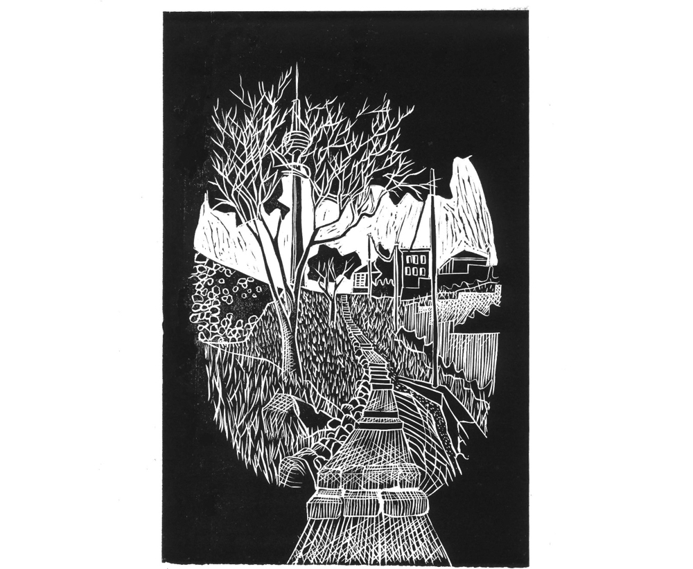 Print of Brixton stairs