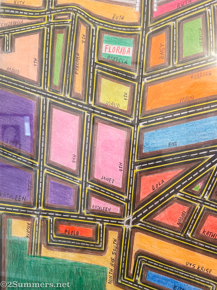 Map drawing of Joburg's Florida suburb