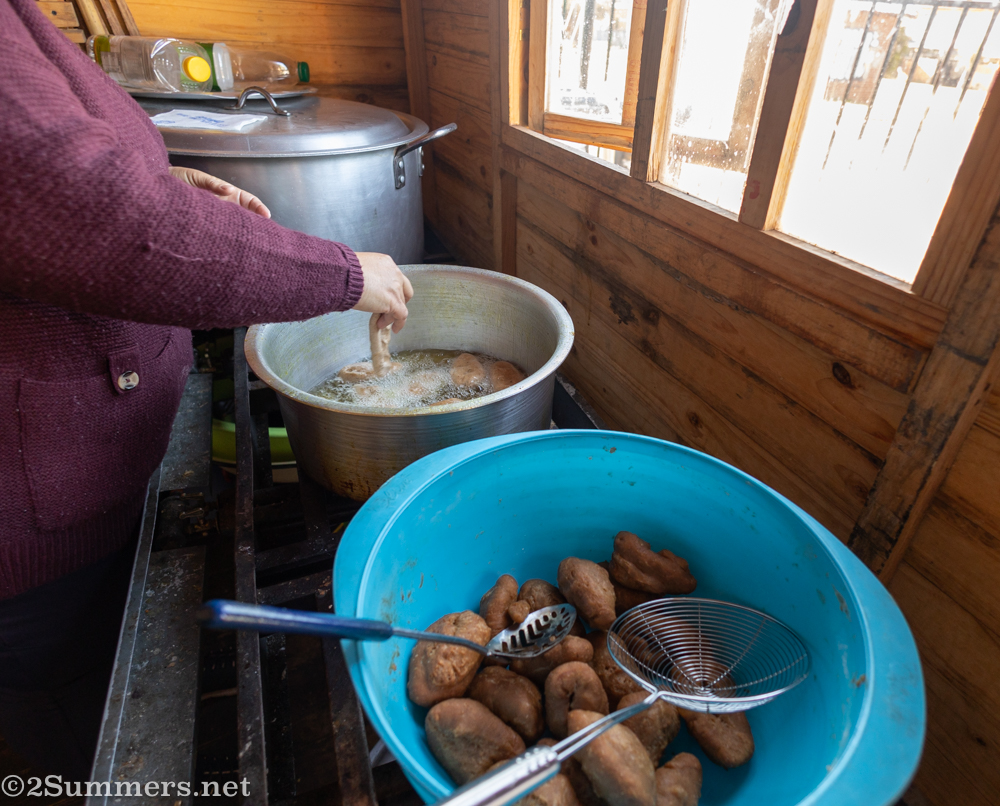 Frying the dough
