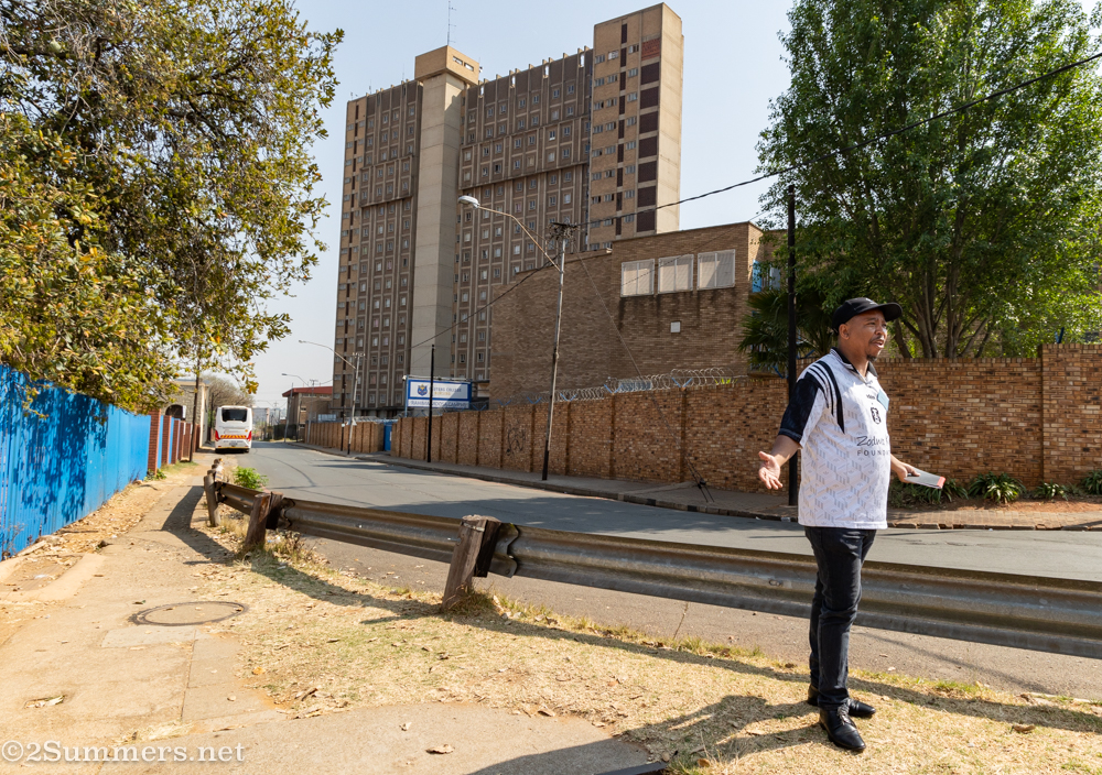 Fabian Otto -- who guided our tour along with his wife, Lavinia, and JHF founder Flo Bird -- during our tour of Cornoationville and Bosmont.