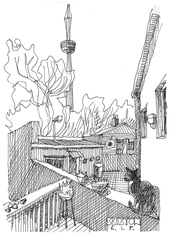 Sketch of Brixie and Brixton Tower