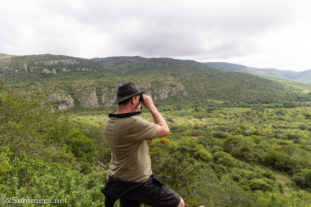 Thorsten looking through binocs