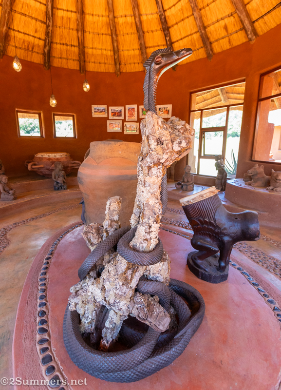 Serpent sculpture by Paul Thavhana