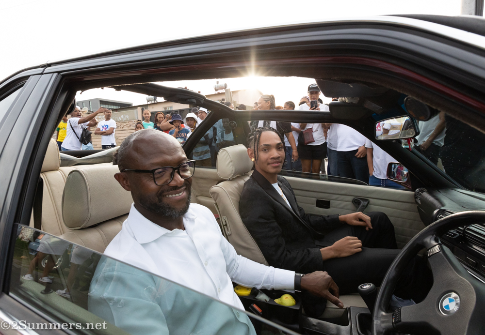 Deandre pulls up in a BMW