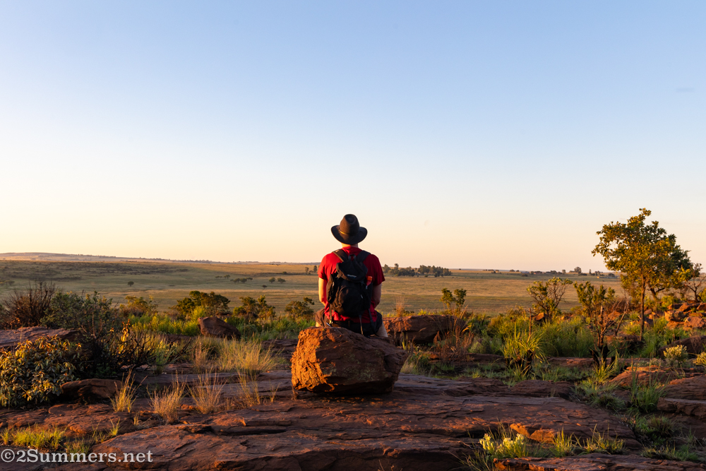 Thorsten sitting on rocks